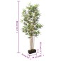 Árvore de bambu artificial 368 folhas 80 cm verde