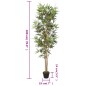 Árvore de bambu artificial 1104 folhas 180 cm verde