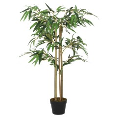 Árvore de bambu artificial 380 folhas 80 cm verde