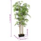 Árvore de bambu artificial 730 folhas 120 cm verde