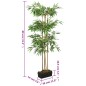 Árvore de bambu artificial 380 folhas 80 cm verde