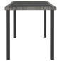 Mesa de jantar para jardim 180x70x73 cm vime PE cinzento