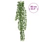 Planta suspensa artificial 12 pcs 339 folhas 90 cm verde/branco