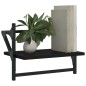 Prateleiras de parede com barras 2 pcs 40x25x30 cm preto