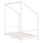 Estrutura de cama infantil 2x(80x160) cm pinho maciço branco