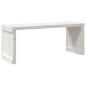 Banco de jardim extensível 212,5x40,5x45 cm pinho maciço branco