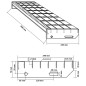 Degrau em grade 90x24x7 cm aço galvanizado