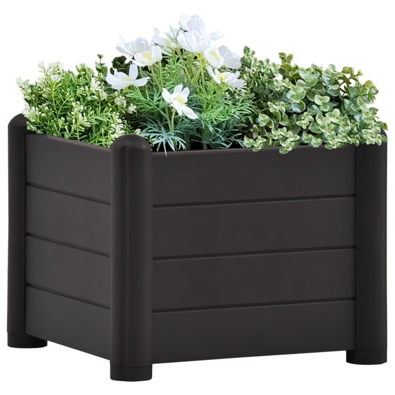 Canteiro elevado para jardim PP 43x43x35 cm antracite-Vasos e floreiras-Home Retail