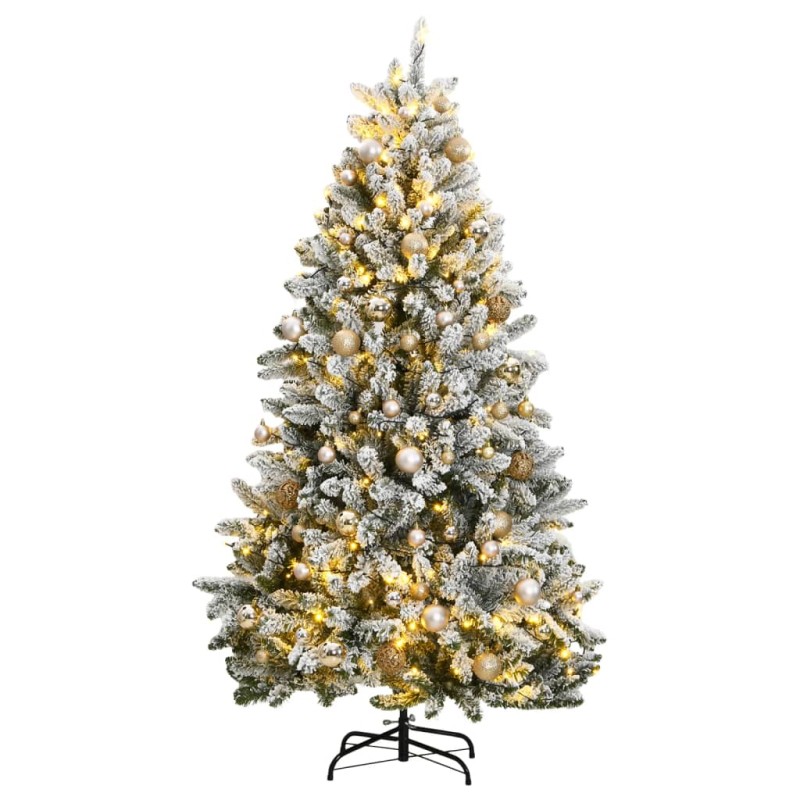 Árvore Natal artificial articulada c/ 300 luzes LED+bolas 180cm-Árvores de Natal-Home Retail