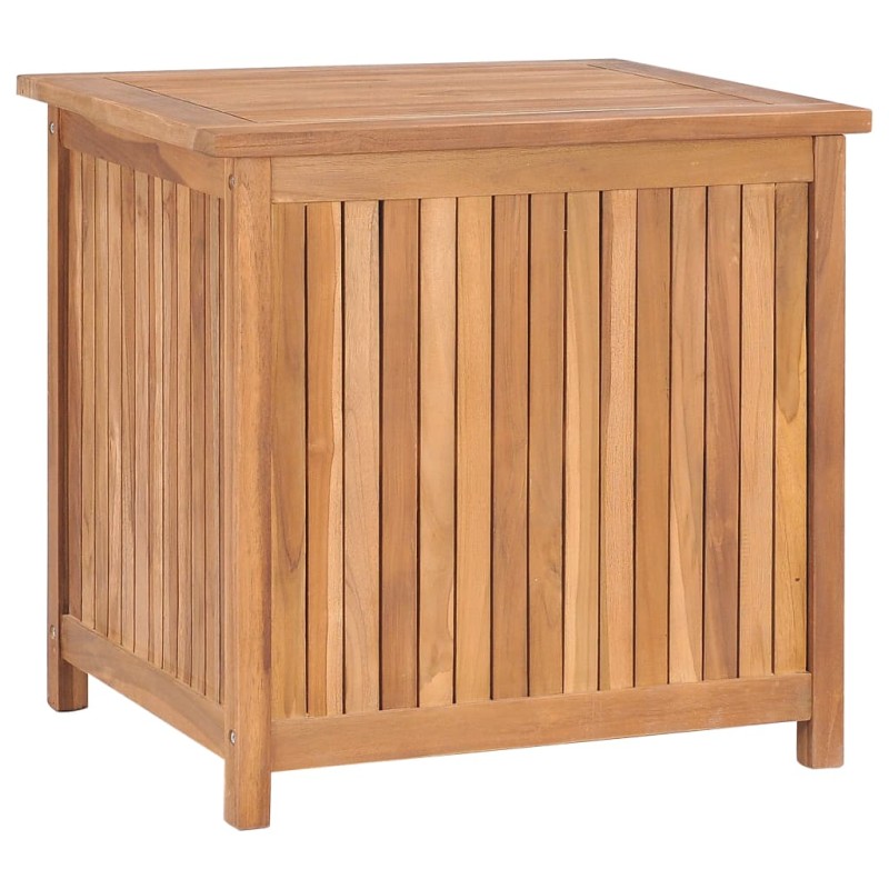 Caixa arrumação para jardim 60x50x58 cm madeira teca maciça-Baús para armazenamento exterior-Home Retail