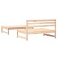 2 pcs conjunto lounge de jardim madeira de pinho maciça