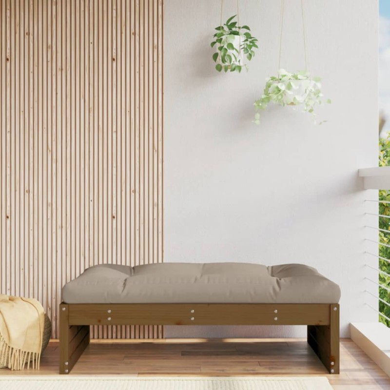 Apoio de pés para jardim 120x80 cm pinho maciço castanho-mel-Unidades de sofá com módulos externos-Home Retail