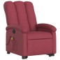 Poltrona de massagens reclin. elevatória tecido vermelho tinto