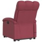 Poltrona de massagens reclin. elevatória tecido vermelho tinto