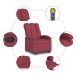 Poltrona de massagens reclin. elevatória tecido vermelho tinto