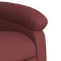 Poltrona massagens reclin. elétrica couro artif. vermelho-tinto