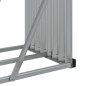 Suporte de lenha 300x45x100 cm aço galvanizado cinza-claro