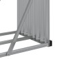 Suporte de lenha 180x45x100 cm aço galvanizado cinza-claro