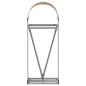 Suporte de lenha 40x45x100 cm aço galvanizado castanho-claro