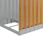 Suporte de lenha 40x45x100 cm aço galvanizado castanho-claro