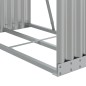 Suporte de lenha 80x45x120 cm aço galvanizado prateado