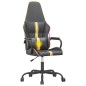 Cadeira gaming de massagens couro artificial dourado e preto