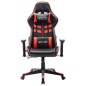 Cadeira de gaming couro artificial preto e vermelho