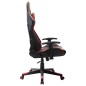 Cadeira de gaming couro artificial preto e vermelho