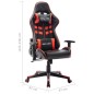 Cadeira de gaming couro artificial preto e vermelho