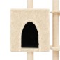 Árvore para gatos c/ postes arranhadores sisal 145 cm cor creme