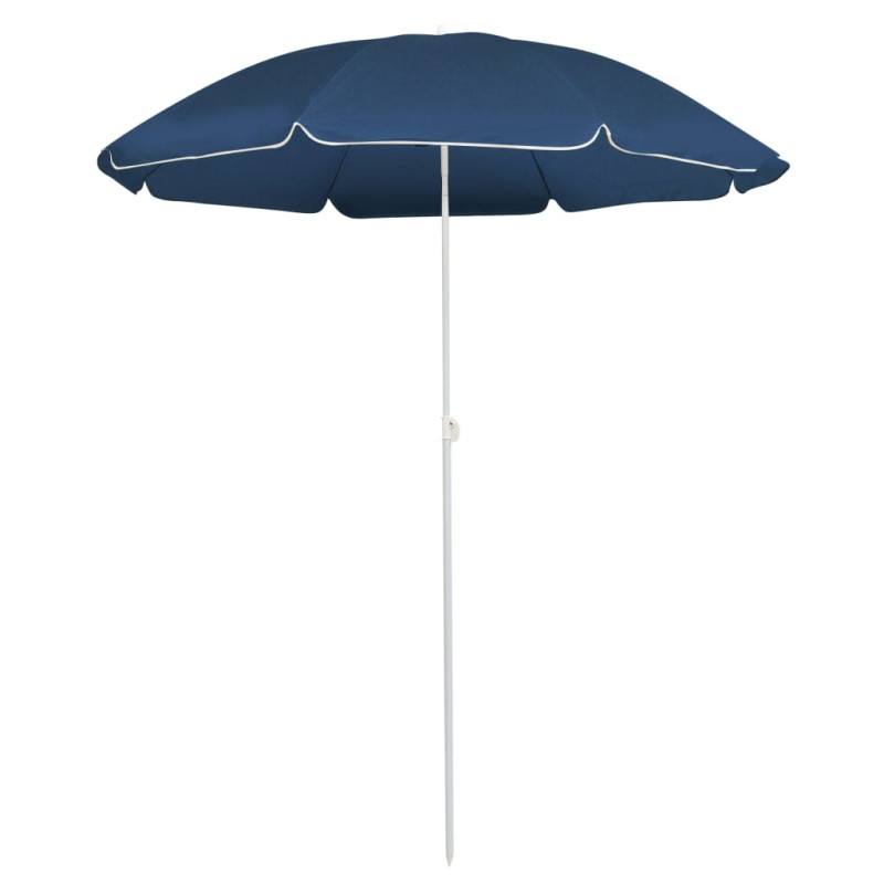 Guarda-sol de exterior com poste de aço 180 cm azul-Guarda-sóis e telas de varanda-Home Retail