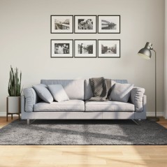 Tapete pelo curto macio e lavável HUARTE 140x200 cm antracite