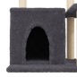 Árvore p/ gatos c/ postes arranhadores sisal 83 cm cinza-escuro