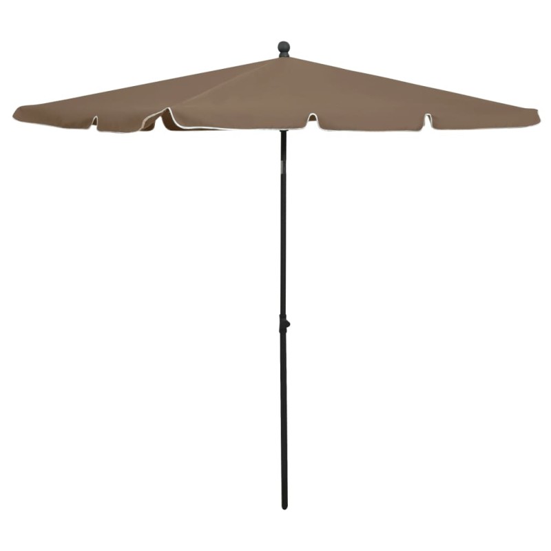 Guarda-sol de jardim c/ mastro 210x140 cm cinzento-acastanhado-Guarda-sóis e telas de varanda-Home Retail