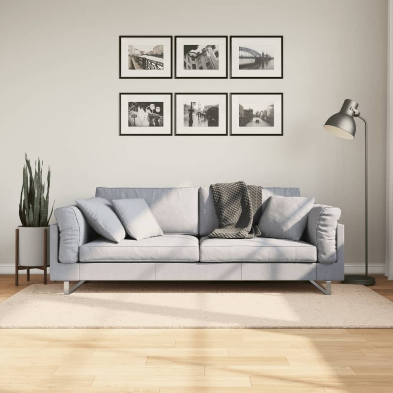 Tapete pelo curto macio e lavável HUARTE 100x200 cm bege-Tapetes-Home Retail