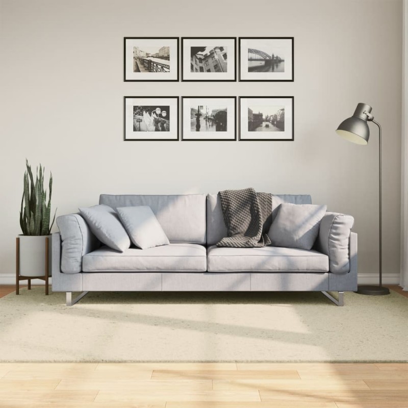 Tapete pelo curto macio e lavável HUARTE 160x230 cm cor creme-Tapetes-Home Retail