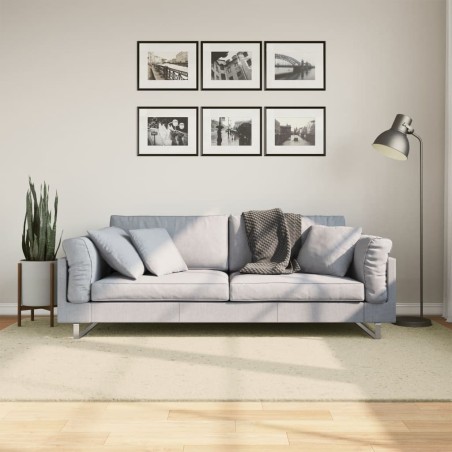 Tapete pelo curto macio e lavável HUARTE 160x230 cm cor creme