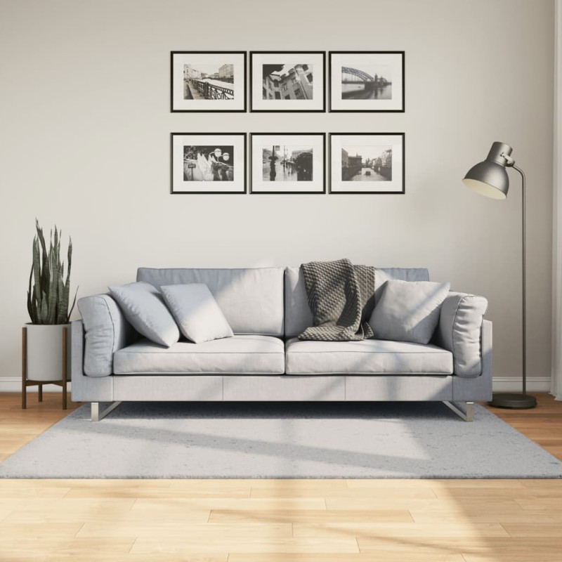 Tapete pelo curto macio e lavável HUARTE 120x170 cm cinzento-Tapetes-Home Retail