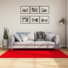 Tapete pelo curto macio e lavável HUARTE 120x170 cm vermelho