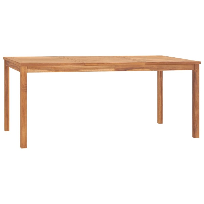 Mesa de jantar para jardim 180x90x77 cm madeira teca maciça-Mesas de jardim-Home Retail