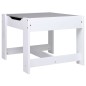 Mesa infantil com duas cadeiras MDF branco