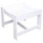 Mesa infantil com duas cadeiras MDF branco