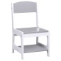 Mesa infantil com duas cadeiras MDF branco