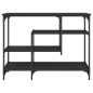 Mesa consola c/ prateleiras 100x35x75 cm preto