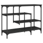 Mesa consola c/ prateleiras 100x35x75 cm preto