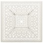 Mesa de jardim 90x90x73 cm alumínio fundido branco