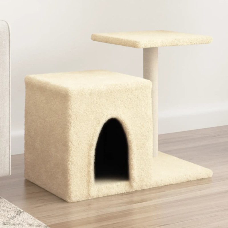 Árvore para gatos c/ postes arranhadores sisal 50,5 cm creme-Móveis para gatos-Home Retail