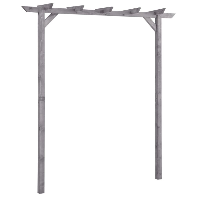 Pérgola de jardim 200x40x205 cm pinho impregnado cinzento-Arcos, treliças e pérgolas de jardim-Home Retail