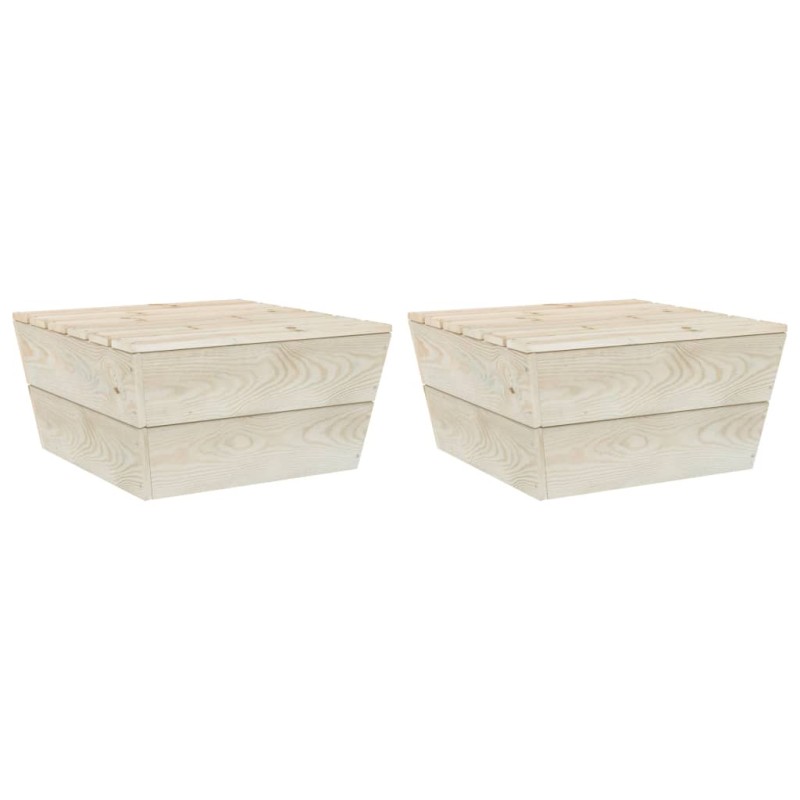 Messa de jardim 2 pcs 60x60x30 cm madeira de abeto impregnada-Unidades de sofá com módulos externos-Home Retail