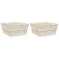 Messa de jardim 2 pcs 60x60x30 cm madeira de abeto impregnada